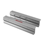 Neutral aluminium vice jaws set 140 mm prism/V-pipe with neodymium magnets