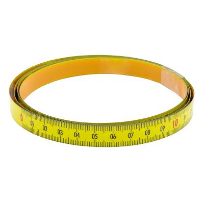 Self Adhesive Pit Measuring Tape 1M x 13 mm, L to R (Yellow)