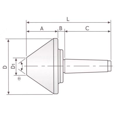 Bull Nose Centre MK3 (D= 27-100 mm) with 75° point angle