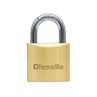 Brass Padlock 30 mm with brass cylinder and hardened steel shackle