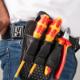 Small toolbelt for safekeeping of mobile phone, pens, keys and more