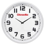 Wall clock Ø61 cm with strong plastic frame and classic white dial