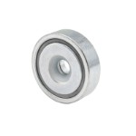 Neodymium pot magnet Ø25x7,0 mm with countersunk hole Ø4,5 mm