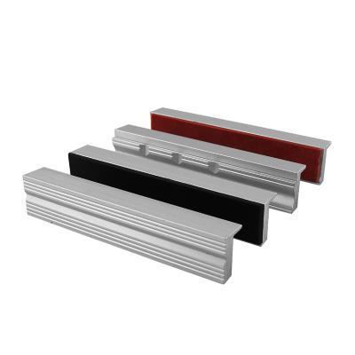 Neutral aluminium vice jaws set 150 mm rubber cover with neodymium magnets