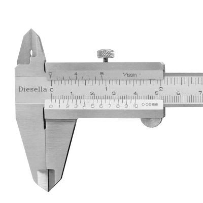 Caliper with locking screw 0-150 x0,02 mm Jaw length 40 mm